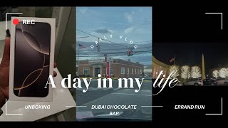 VLOGMAS EP 5:IPHONE 16 PRO MAX|TRYING DUBAI CHOCOLATE BAR|RUNNING ERRANDS|