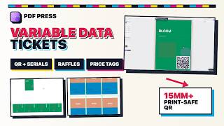 Variable Printing: QR, Ticket, Raffle, Serial Barcodes, Price Tags, Labels from a CSV or data file.