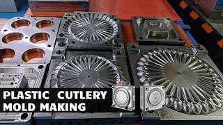 How it makes? PS/PP/PLA plastic cutlery mold making process