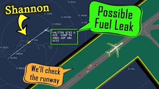 United B767 has FUEL LEAK BEFORE ATLANTIC OCEAN | Diverts to Shannon