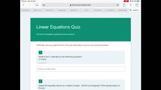 Creating math quizzes showing working in Microsoft Forms