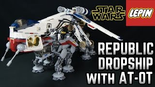 LEPIN Star Wars Republic Dropship with AT-OT Review FAKE LEGO (Bootleg)