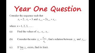 [[Year One 問數]]Advance Maths Q20240920|| q2|| Sequence|| Limit of Sequence