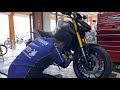 【バイクショップ南くるめ】yamaha mt 09spのマフラーをakrapovicマフラーに交換！！