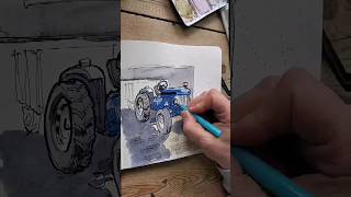 How to Draw a Tractor Sketch - Drawing Time-lapse #drawing #tractorlove #drawingfun #sketching