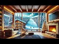 un chalet de rêve en hiver vue imprenable sur les pistes de ski 🏔❄️ et musique relaxante