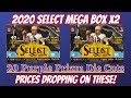 2020 Panini Select Football Mega Box (X2). 20 Purple Prizm Die Cuts.