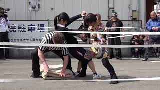 信州プロレス 2019-03-24 須坂銀座通り春まつりマッチ第一部メイン