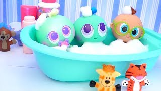 Barbie Babysits my Nerlie Babies | Toys and Dolls Fun Video for Kids | Sniffycat