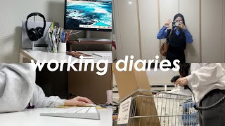 (eng) working diaries | study-room update, but it's draft | studying after work, new glasses