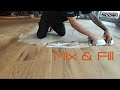 HOW TO FILL GAP A WOODEN FLOOR WATER BASED MIX & FILL