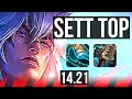 SETT vs AATROX (TOP) | 7 solo kills, 800+ games, 10/2/1 | KR Master | 14.21