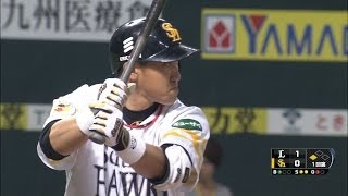 内川の適時打で、鷹がすぐさま同点に！ 2014.04.26 H-L