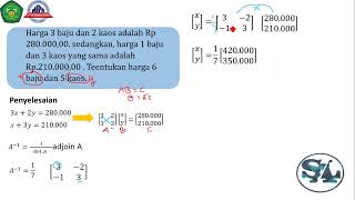 Invers Matriks ordo 2x2 (Soal Cerita )