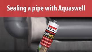 Sealing a pipe with Aquaswell