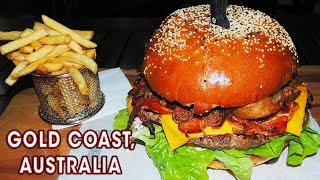 Phat Bastard Burger Challenge w/ Pulled Pork \u0026 Onion Rings!!