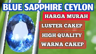 Harga Murah Blue sapphire srilanka spesial Aidul adha Batu safir biru warna Cornflower Blue Berkilau