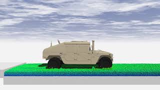 099 HMMWV on granular terrain side