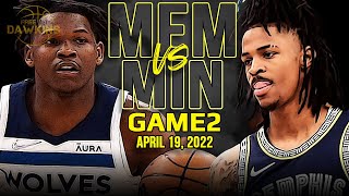 Memphis Grizzlies vs Minnesota Timberwolves Game 2 Full Highlights | 2022 WCR1 | FreeDawkins