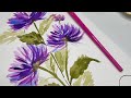 Let's Paint these FUN and simple Chrysanthemums with a FILBERT brush. SO EASY