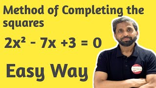 Method of Completing the squares 2x^2-7x+3=0 @StudyPointPro
