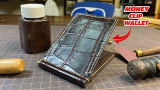 Making A Leather Money Clip Wallet For Beginners In Just 30 Minutes / Can You Believe It?