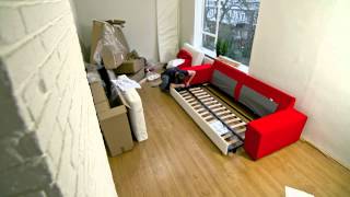 Building Ikea Kivik couch within one minute