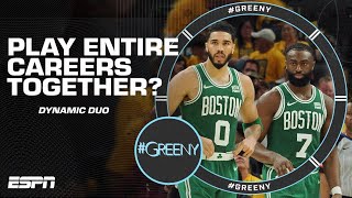DYNAMIC DUO 💥 Will Jayson Tatum and Jaylen Brown play their entire careers together? | #Greeny