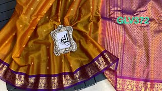 Sico Gadwal sarees with Kanchi boarder and contrast blouse