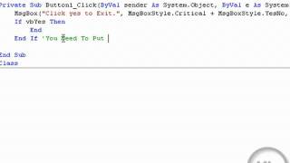 How To Make a Message Box on Visual Basic 2008