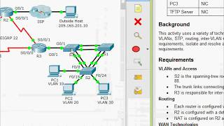 8.2.4.12 Packet Tracer - Troubleshooting Enterprise Networks 1