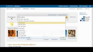 Basic searching in ProQuest