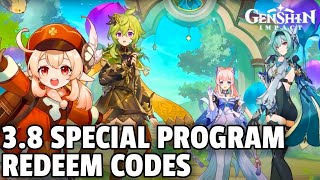 Genshin Impact Special Program 3.8 Redemption Codes (300 Primogems)