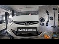 replacing bushing control arm - sway bar bushing and link - tie rod end . hyundai elantra 2011-2017