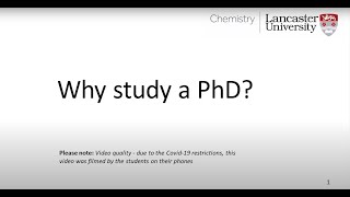 Why Study a PhD?