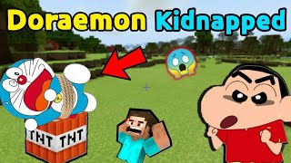 Shinchan kidnapped Doraemon in Minecraft 😱 || 😂 Shinchan Minecraft || Doraemon Minecraft