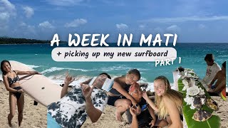 MATI VLOG PART 1 | New surfboard, meet the locals, boodle fights and crazy sunset