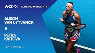 Alison Van Uytvanck v Petra Kvitova Extended Highlights | Australian Open 2023 First Round