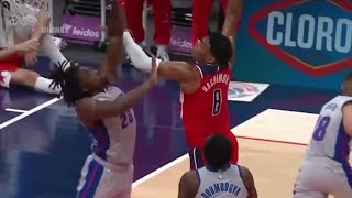 Rui Hachimura Puts the Rookie Isaiah Stewart on a POSTER | DET vs WSH