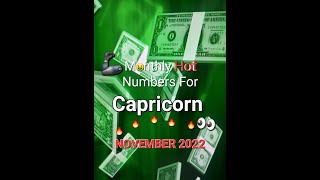 Capricorn Lucky Numbers!! Lucky Pick 3 Lottery Numbers For CAPRICORN For The Month Of NOVEMBER!