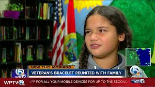 Students honor veteran's family with bracelet made in his memory