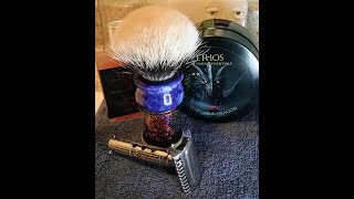 Shave Video # 430 Vintage Williams DE Razor \u0026 Ethos Tears of a Dragon Soap/Splash