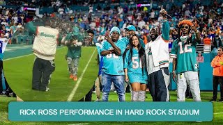 RICK ROSS PERFORMANCE IN MIAMI DOLPHINS ⚽ HALF TIME SHOW 2024: Beautiful girls d
