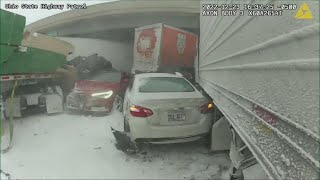 Highway patrol releases body camera footage of fatal Ohio Turnpike crash from December blizzard