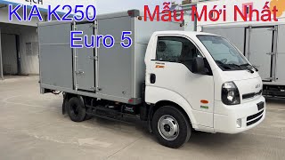 Giới Thiệu Chi Tiết Xe Tải KIA K250 Euro 5 Thùng Kín Dài 3m5 Tải Trọng 2,49 Tấn Màu Trắng