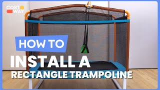 How to Install the 6 Feet Rectangle Trampoline | TW10089 #costway #howto