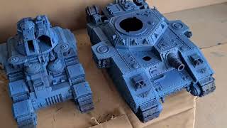 Warhammer Horus Heresy Ultramarines Painting Tanks with the Airbrush Part 3/4