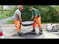 Amazing Way They Repair Manholes on German Street