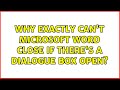 Why exactly can't Microsoft Word close if there's a dialogue box open? (5 Solutions!!)