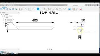 Parts drawing for the metal frame bench project in Fusion 360 (Video 7)